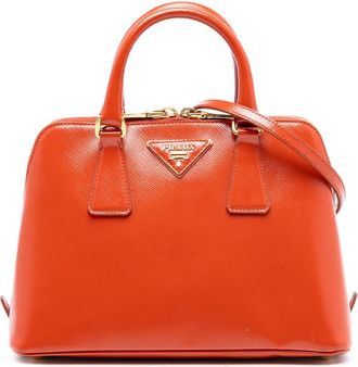 Prada Pre-owned Prada Small Saffiano Vernice Promenade Satchel J6554T3DDVK95YLY