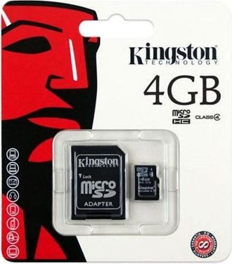 Trade Shop Trade Shop - Kingston Micro Sd 4 Gb Microsd Classe 4 Sdhc Scheda Di Memoria Card Smartphone