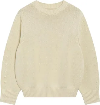 Toteme Truien & Vesten, Dames, Geel, S, Oversized Crew Knit