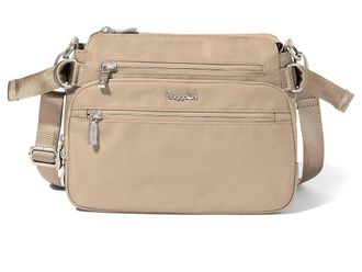 Baggallini Marais Crossbody Cross Body Womens Handbags Taupe Twill, Nylon