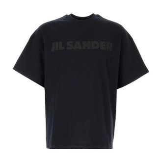 Jil Sander T-Shirts, male, Black, Size: XL Logo T-Shirt