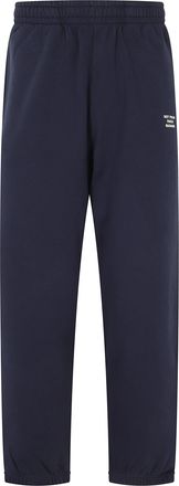 Dr&ocirc;le de Monsieur Blue Slogan Fleece Cotton Sweatpants