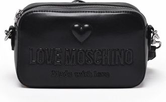 Love Moschino Black Embossed Polyurethane Shoulder Bag