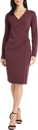 Maggy London Long Sleeve Midi Sweater Dress in Puce at Nordstrom Rack, Size X-Large