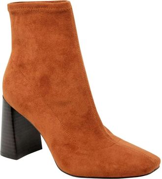 Charles by Charles David Turmoil Boots Wo Brown Block Heel Bootie JOBB139