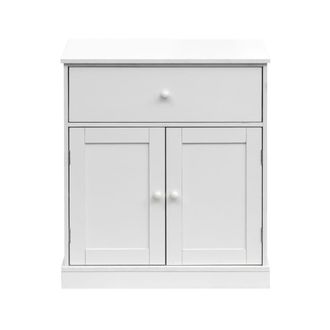 Mobili Rebecca Mueble de almacenaje con 1 cajon y 2 puertas de mdf blanco