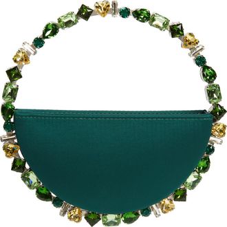L'Alingi Eternity Crystal Top Handle Bag in Emerald at Nordstrom