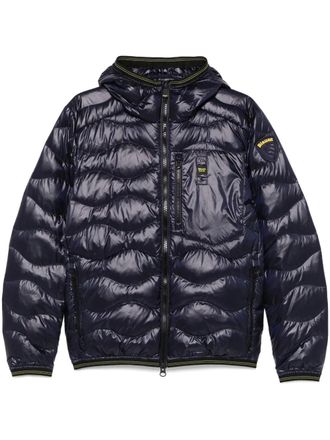 Blauer Gewatteerd donsjack - Blauw