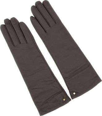 Gianni Chiarini Accessoires, Dames, Bruin, M, Wol, Nappa Leren Handschoenen