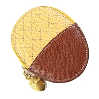 Celine Brown Yellow Leather Coin Purse/Coin Case (Pre-Owned)