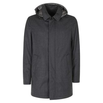 Herno Single-Breasted Coats - Heren - Mantel - Grijs - XL - Jassen