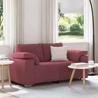 vidaXL Divano con cuscino Rosso vino 160 x 77 x 82 cm Tessuto Vidaxl