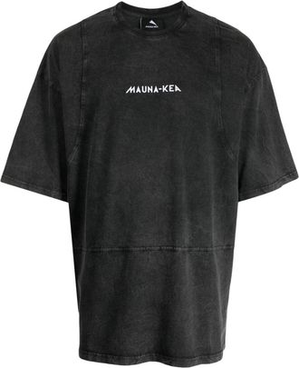 Mauna Kea panelled logo-print T-shirt - men - Cotton - S - Grey