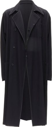Yohji Yamamoto Homme topstitched draped belted coat