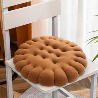 OEM Coj&iacute;n Grueso Tipo Galleta Para Tatamis Japoneses, Coj&iacute;n De Silla De Felpa Creativo - Marr&oacute;n Oscuro