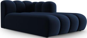 BLOOMINGLOFT Design Chaiselongue Lupine mit Armlehne rechts - Samtbezug