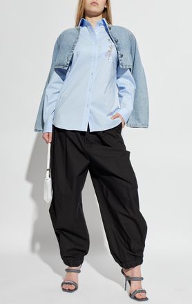 Moschino Shirt With Pocket, Womens, Light Blue