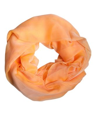 Dolce & Gabbana Womens Silk Rectangle Wrap Shawl Orange