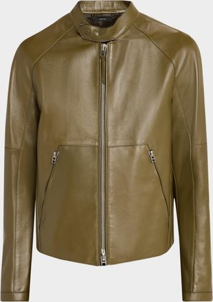 Tom Ford Men & apos;s Leather Aviator Jacket