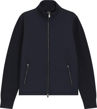 HUGO BOSS Black P Ulmo Zip-Up Textured Jacket