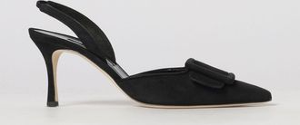Manolo Blahnik D&eacute;collet&eacute; slingback Maysli in pelle scamosciata con tacco medio