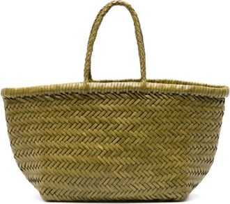 Dragon Diffusion small Triple Jump woven tote bag - women - Leather - OS - Green
