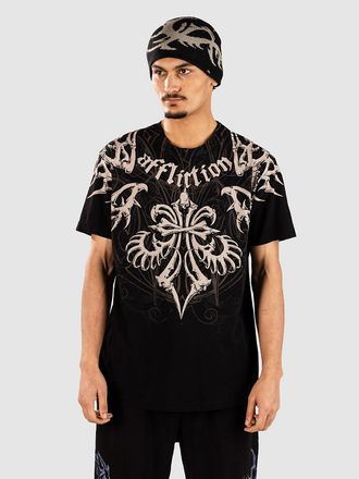Affliction Skeleton T-Shirt schwarz