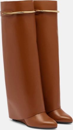 Givenchy Shark 95 leather knee-high boots