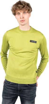 Plein Sport Su&eacute;ter de lana merino - Sport - Hombre - Verde - L