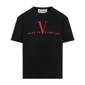 Valentino T-Shirts, male, Black, Size: XL Made In Valentino T-Shirt