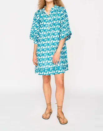 Mirth Faro Dress In Azure Popova