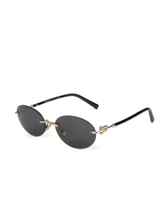 Tiffany & Co. Unisex Sunglasses Grey-Gold Metal Eyewear - Grey/gold