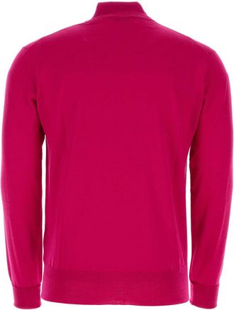 Pantaloni Torino Mens Fuchsia Wool Sweater - Dusty Pink - Size EU 46 (Mens)