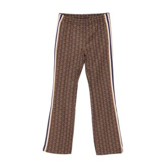Lacoste Sweatpants, female, Brown, Size: M Monogrammed Flared Sweatpants