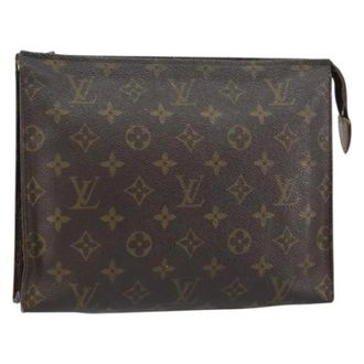 Louis Vuitton Pre-owned Clutches, female, Brown, Size: ONE SIZE Pre-owned Canvas Pouch