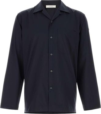 Umit Benan Navy Blue Wool Havana Shirt