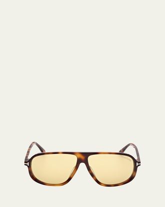 Tom Ford Guillaume Aviator Acetate Sunglasses