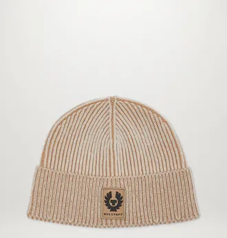 Belstaff Belstaff Centenary Rib Hat Mens Lambswool Chalk / British Khaki One Size