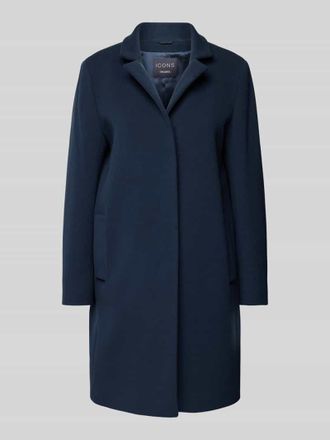 Cinzia Rocca Wollmantel mit Kaschmir-Anteil in Blau, Größe 44