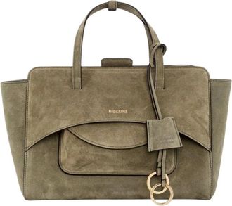 Hidesins Flap M Suede - Dames - Tassen - Groen - Maat: ONE Size Su&egrave;de