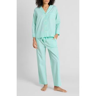 Sleepy Jones Marina Pajama Set in Bonaire Blue at Nordstrom, Size Large