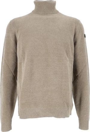 Roberto Ricci Design Fluwelen coltrui gebreid - Heren - Coltruien - Beige - M - Polyester - Truien & Vesten