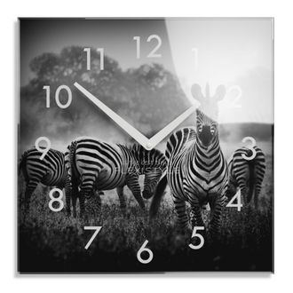 OEM Un Reloj De Pared Moderno Para El Sal&oacute;n, Manada De Cebras