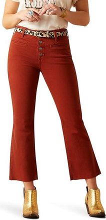 Ariat High-Rise Jazmine Flare in Burgundy Womens Jeans Burgundy : 26 33, Cotton/Denim/Elastane