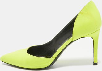 Saint Laurent Saint Laurent Neon Yellow Leather Dorsay Pumps Size 36