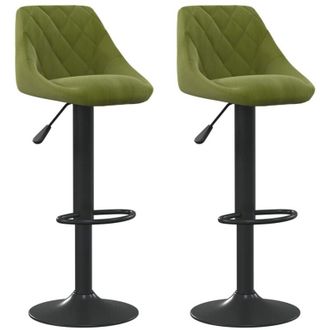 vidaXL Vidaxl - Taburetes De Cocina 2 Uds Terciopelo Verde Claro