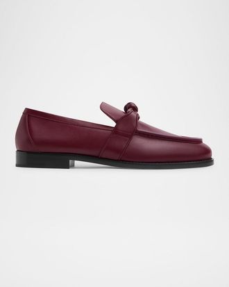 Bottega Veneta Mens Astaire Knot Suede Loafers