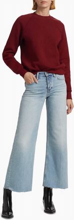 Re/Done Mid-Rise Stretch Wide-Leg Crop Jeans In Undertow