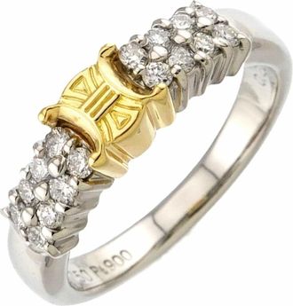 Celine Gold Yellow Gold (18K) Platinum 900 Band Ring (Pre-Owned)