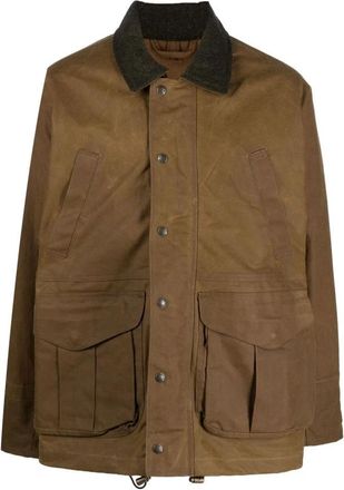 Filson Bruine Gewaxte Wollen Jas - Heren - Zomerjassen - Bruin - S - Wol - Jassen
